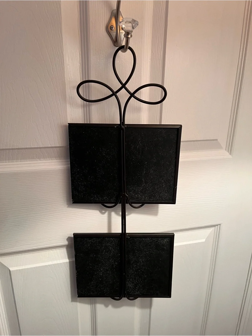 Source Unknown Black Double Hanging Photo Frame with Scroll Accents